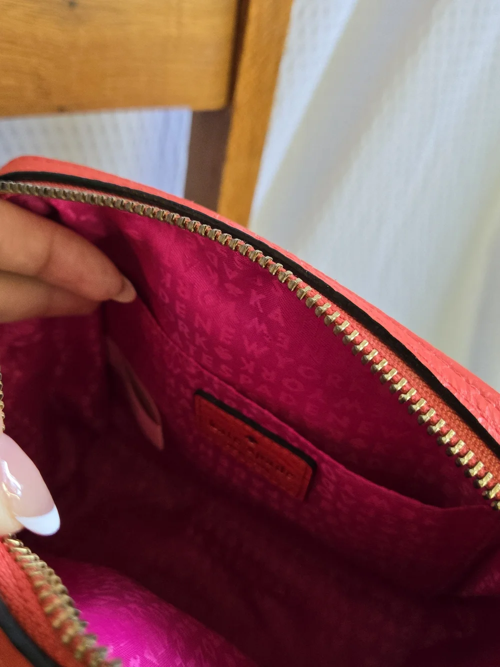 Kate Spade Pink Perforated Leather Perri Lane Looloo Crossbody Bag